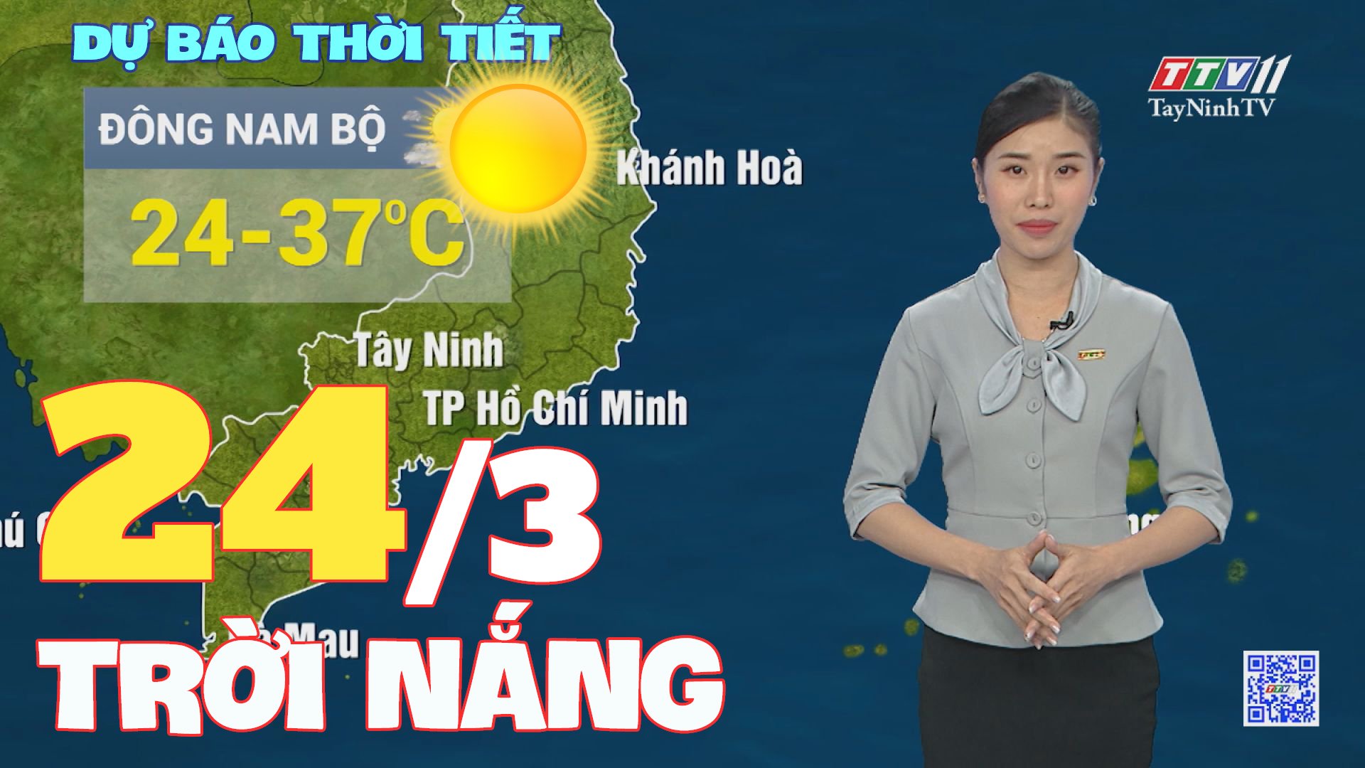 Bản tin thời tiết 24-3-2024 | TayNinhTVEnt