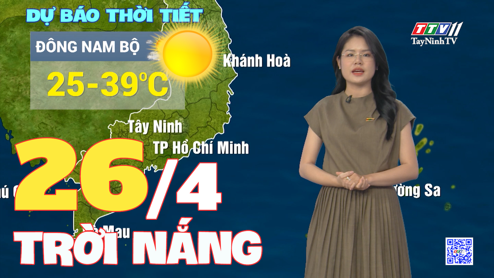 Bản tin thời tiết 26-4-2024 | TayNinhTVEnt