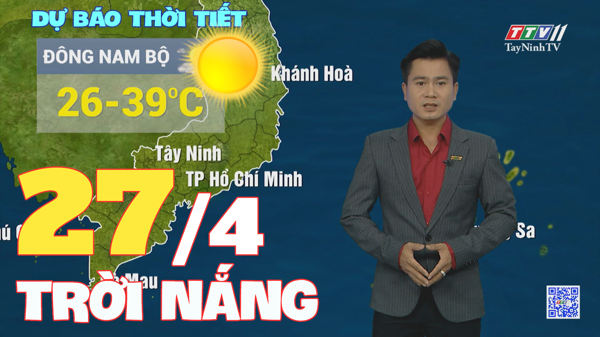 Bản tin thời tiết 27-4-2024 | TayNinhTVEnt