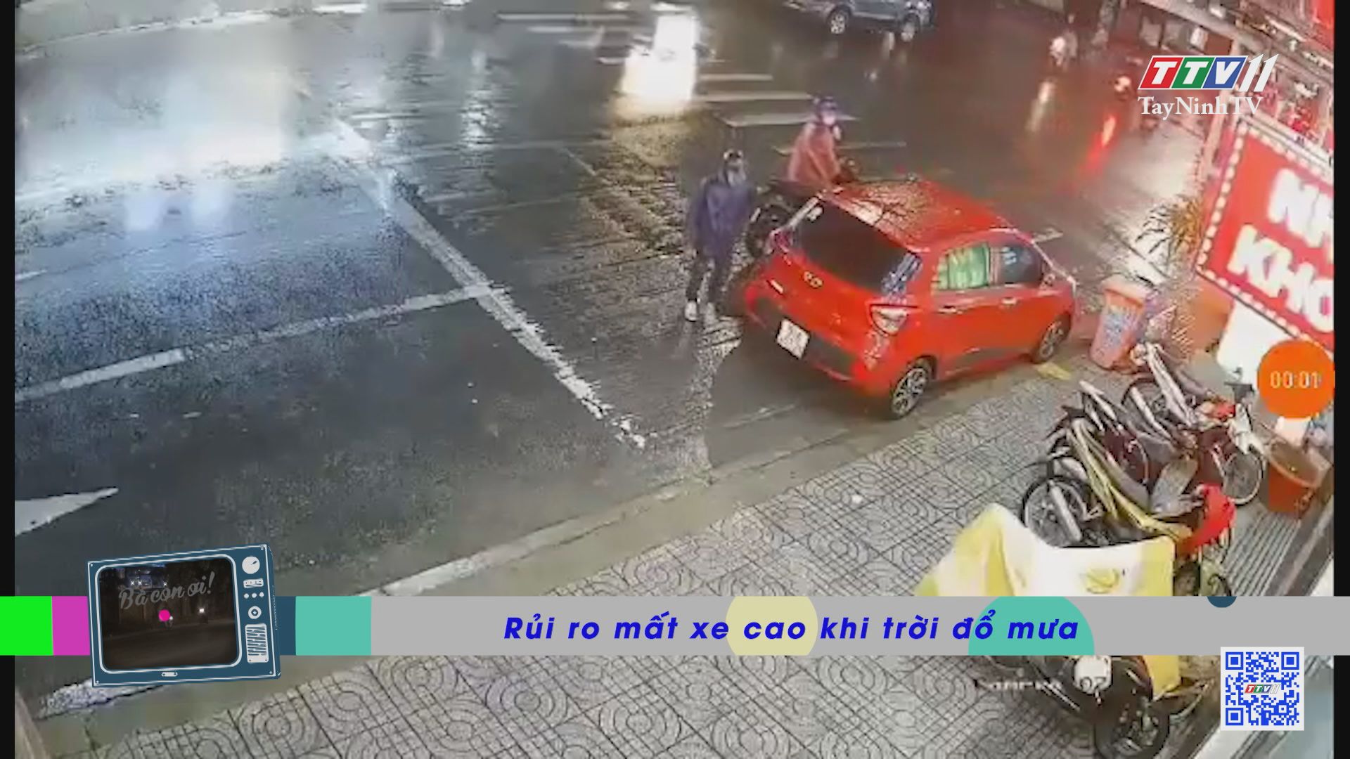 Rủi ro mất xe cao khi trời đổ mưa | Bà con ơi cảnh giác | TayNinhTVE