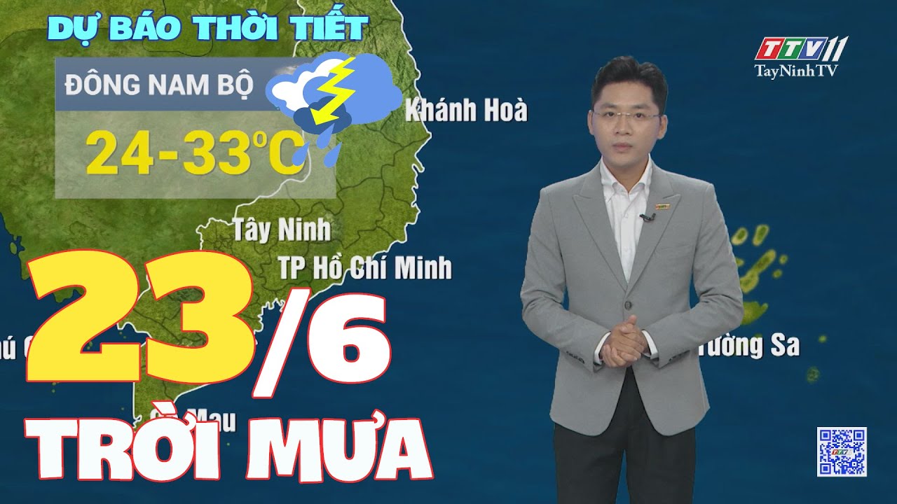 Bản tin thời tiết 23-6-2024 | TayNinhTVENT
