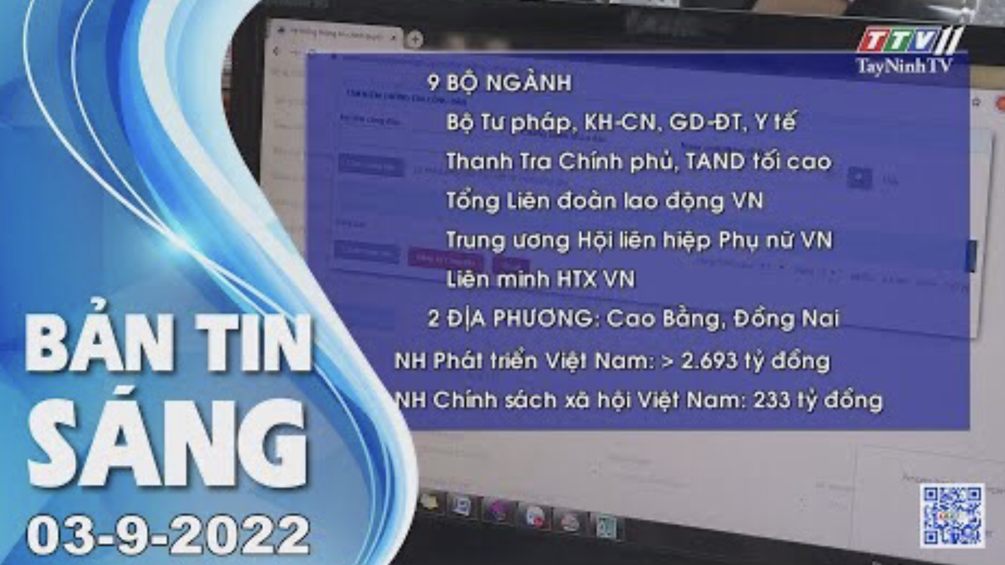 Bản tin sáng 03-9-2022 | Tin tức hôm nay | TayNinhTV