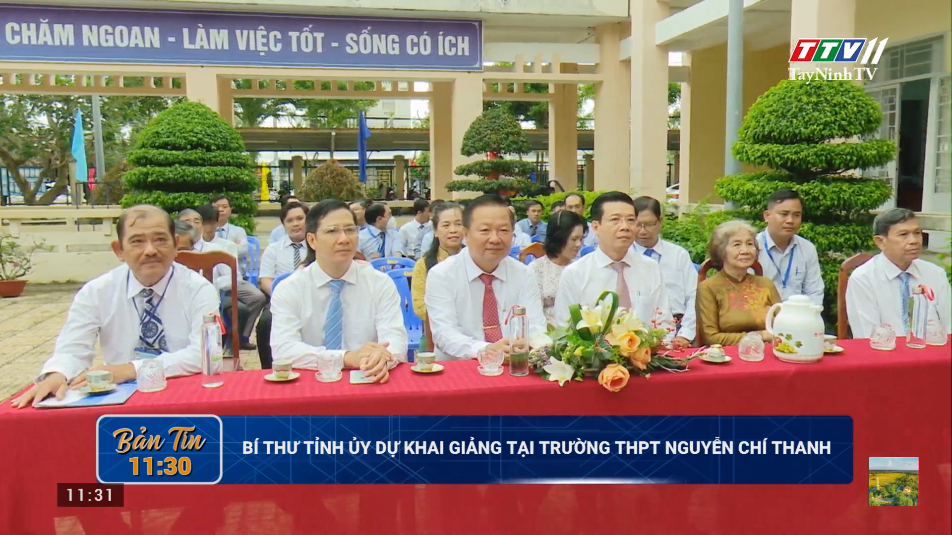 Bí thư Tỉnh ủy dự khai giảng tại trường THPT Nguyễn Chí Thanh | TayNinhTV
