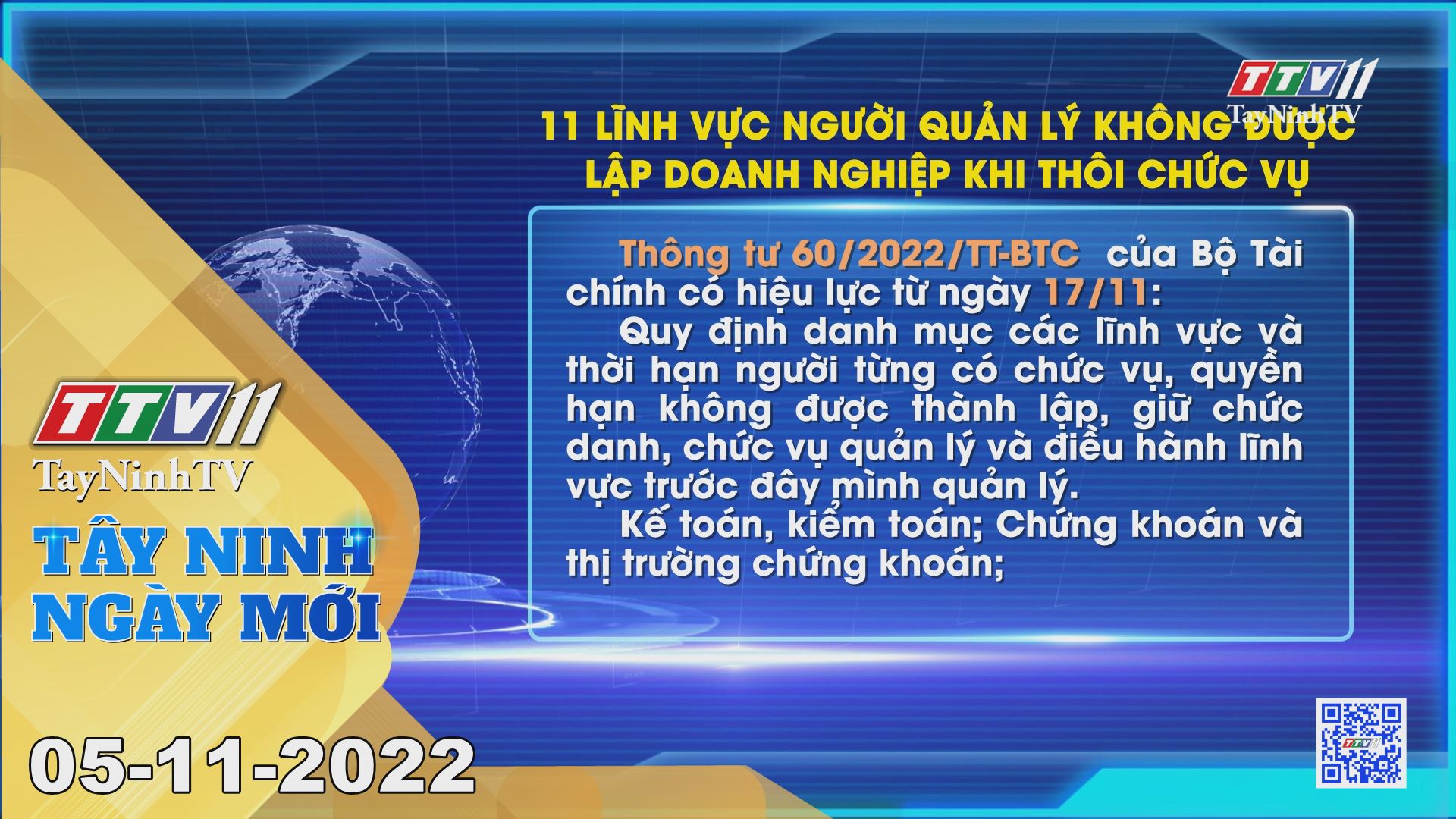 Tây Ninh ngày mới 05-11-2022 | Tin tức hôm nay | TayNinhTV