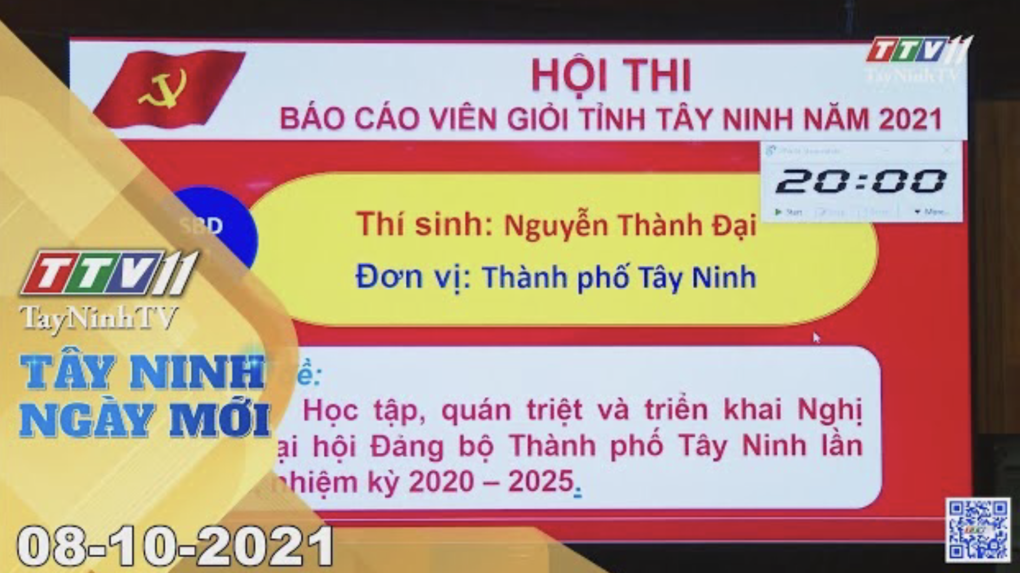 TÂY NINH NGÀY MỚI 08/10/2021 | Tin tức hôm nay | TayNinhTV