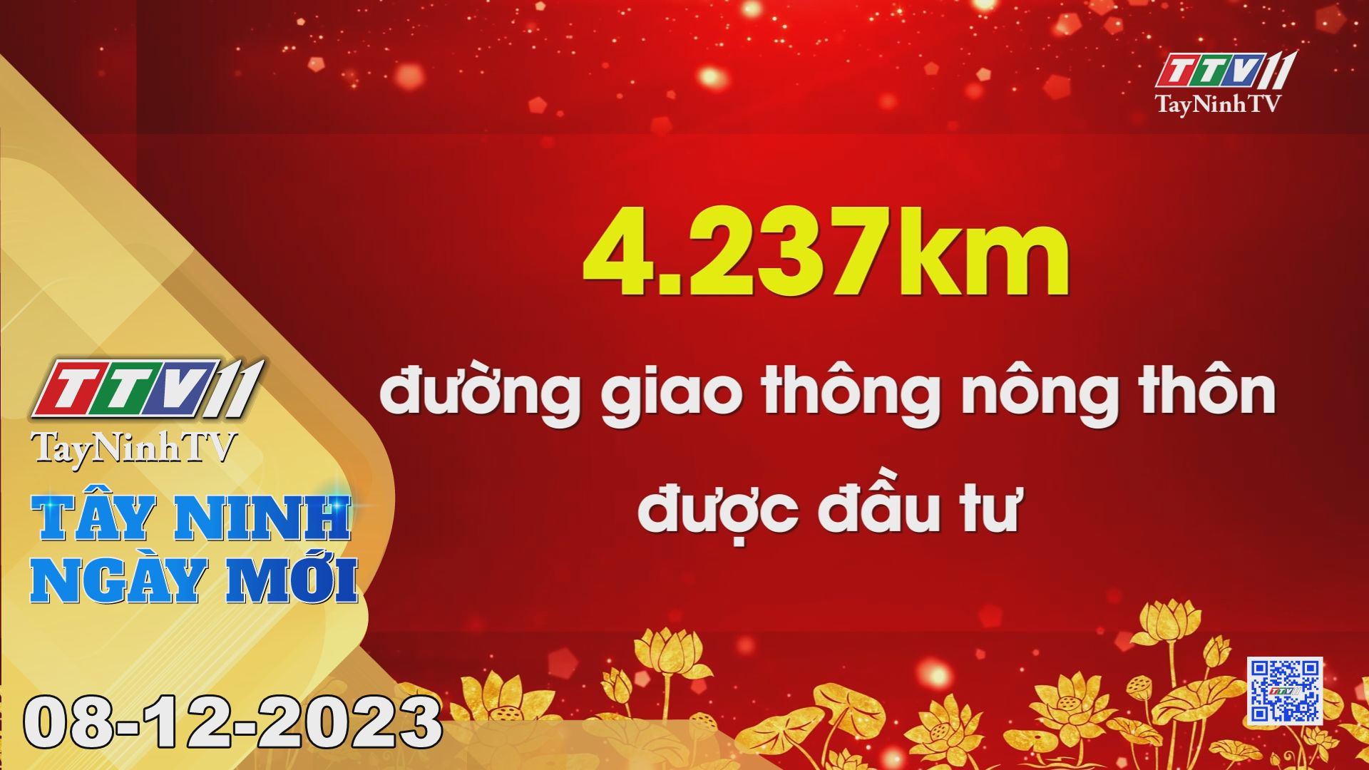 Tây Ninh ngày mới 08-12-2023 | Tin tức hôm nay | TayNinhTV