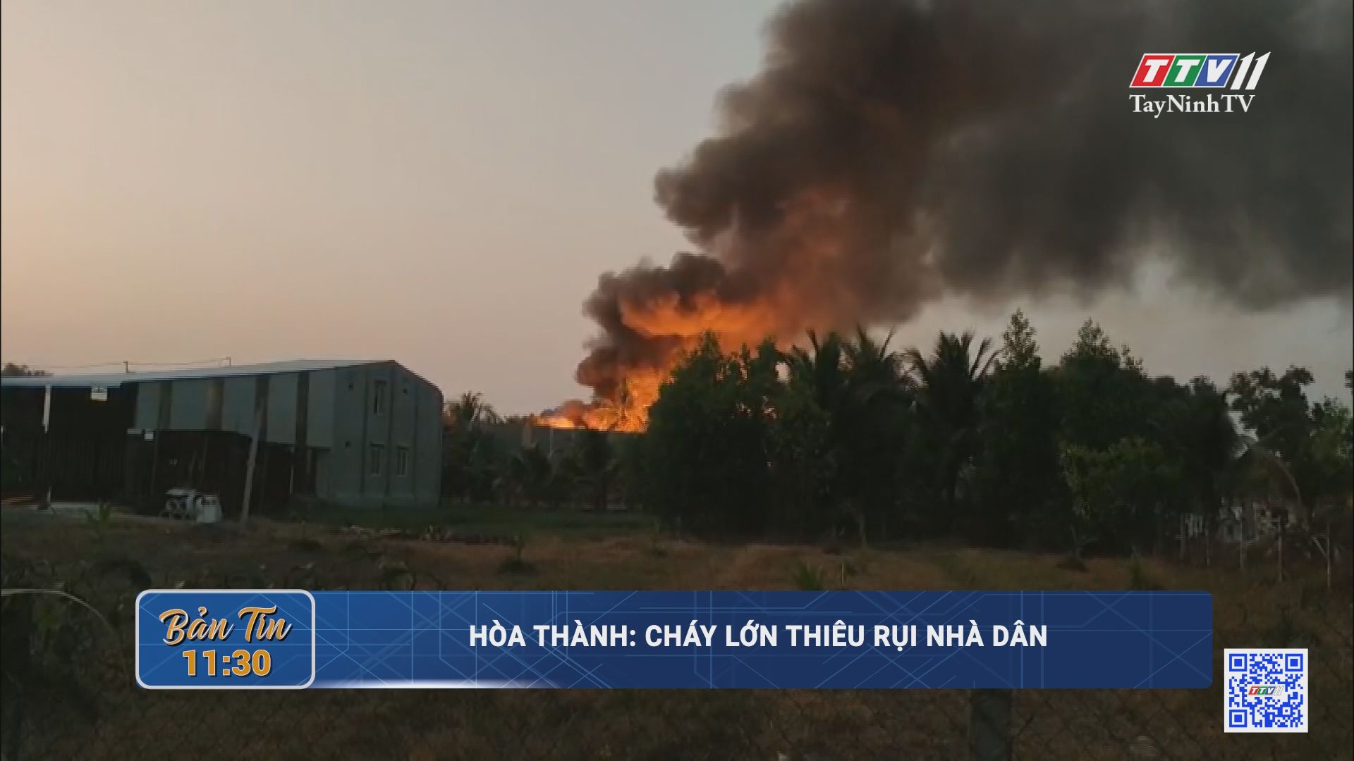 Hòa Thành: cháy lớn thiêu rụi nhà dân | TayNinhTV