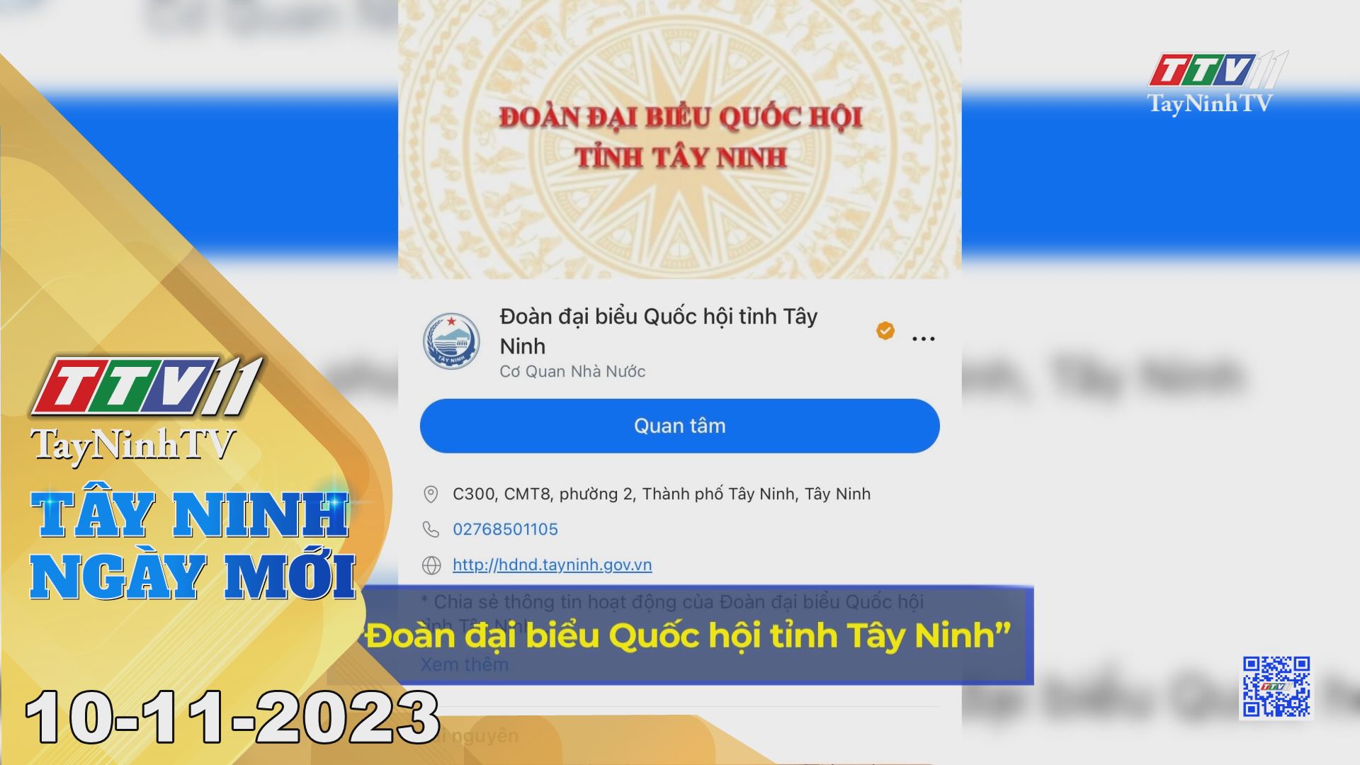 Tây Ninh ngày mới 10-11-2023 | Tin tức hôm nay | TayNinhTV