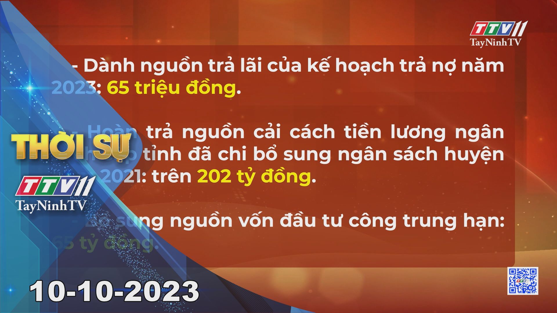 Thời sự Tây Ninh 10-10-2023 | Tin tức hôm nay | TayNinhTV