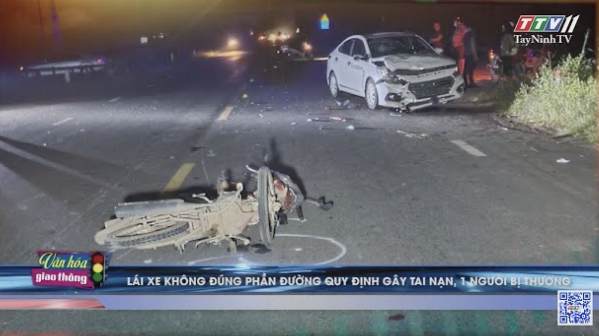Lái xe không đúng phần đường quy định gây tai nạn,1 người bị thương | VĂN HÓA GIAO THÔNG | TayNinhTV