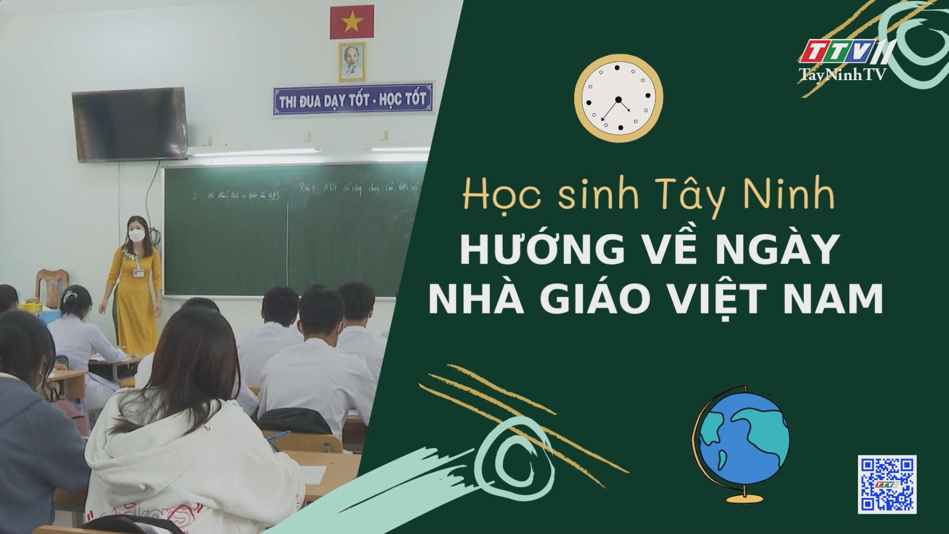 Học sinh Tây Ninh hướng về ngày Nhà giáo Việt Nam | Giáo dục đào tạo | TayNinhTV