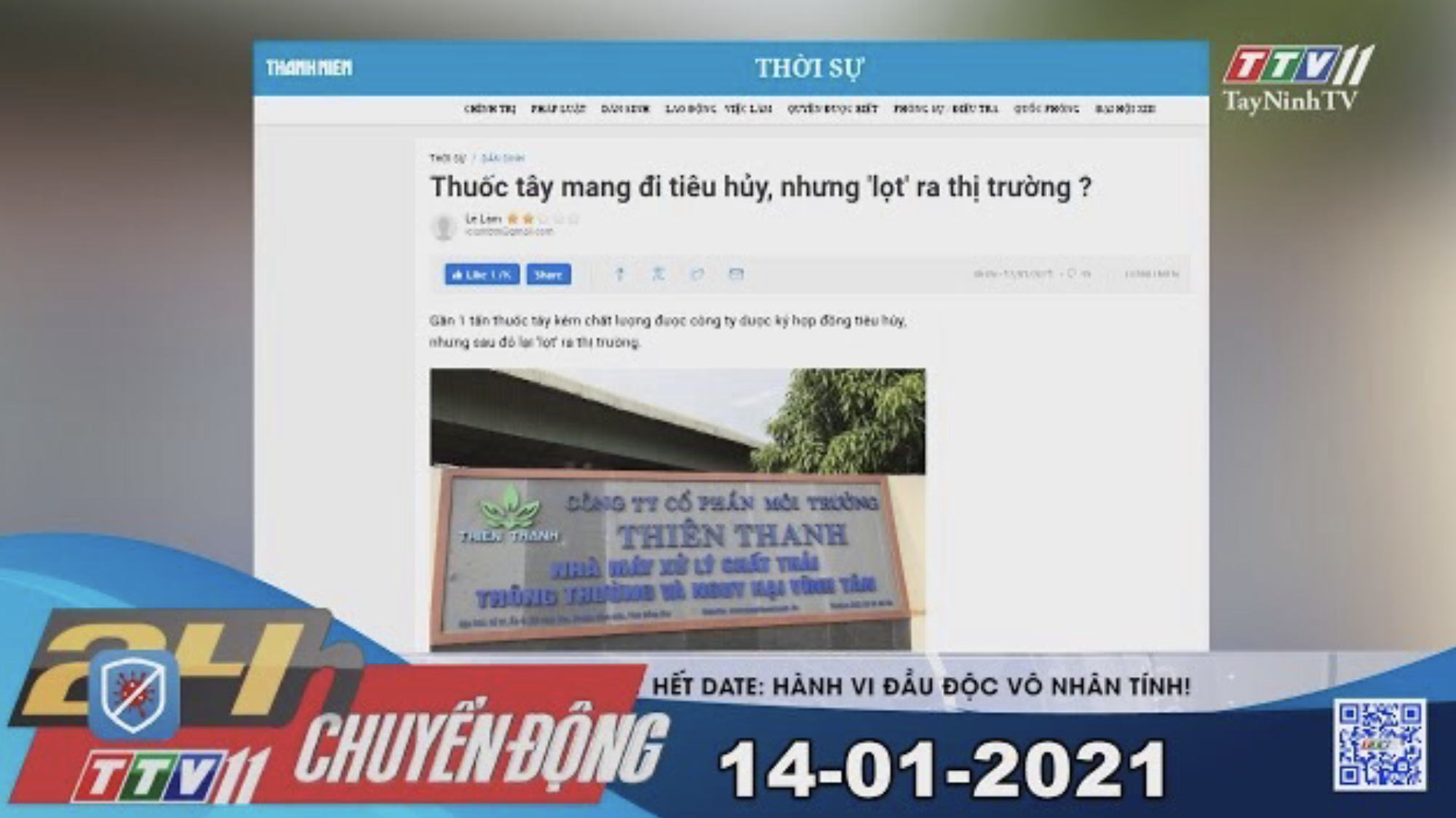 24h Chuyển động 14-01-2021 | Tin tức hôm nay | TayNinhTV