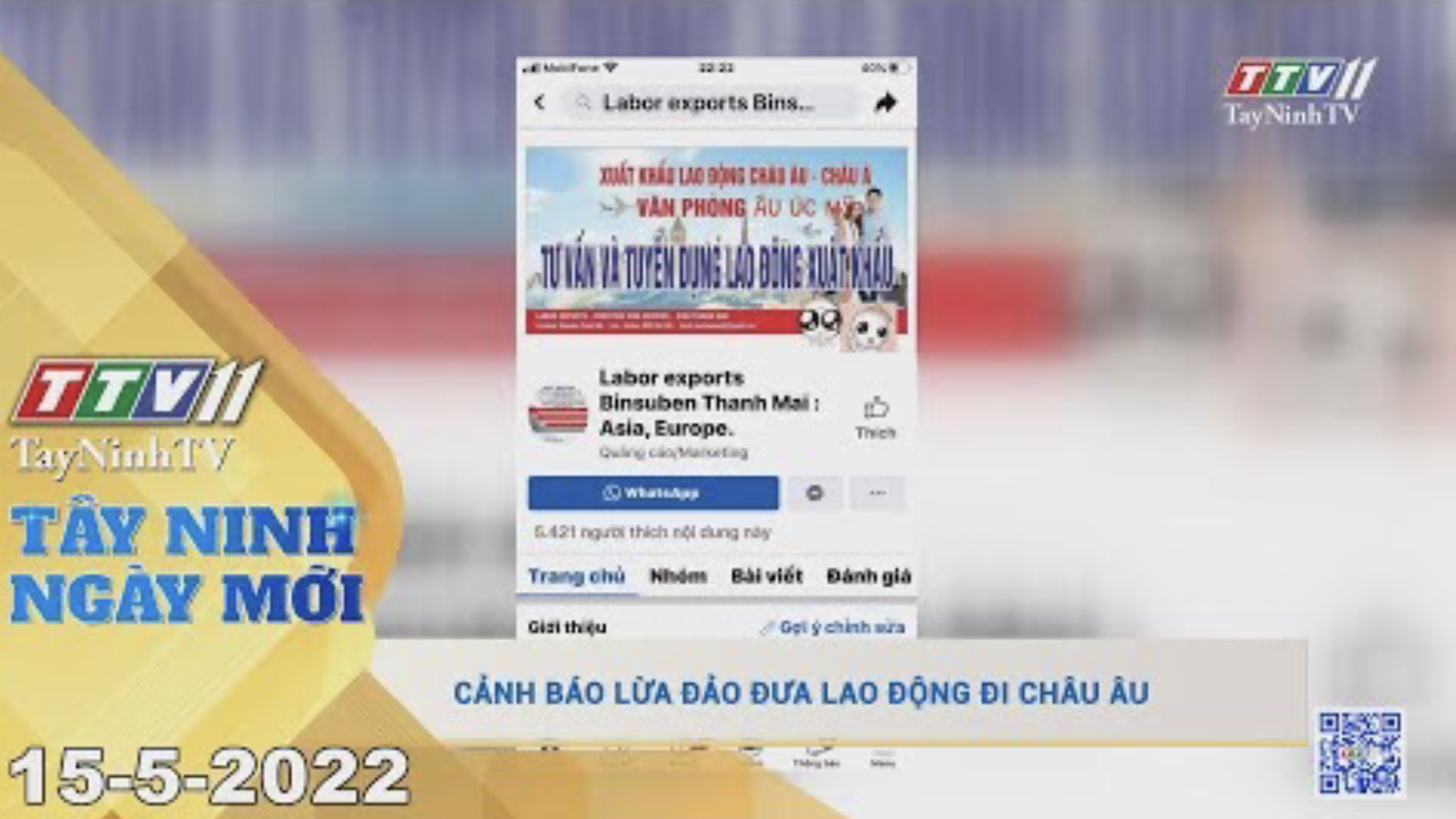 Tây Ninh ngày mới 15-5-2022 | Tin tức hôm nay | TayNinhTV