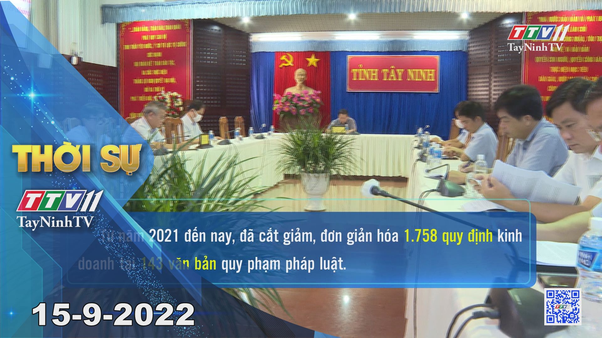 Thời sự Tây Ninh 15-9-2022 | Tin tức hôm nay | TayNinhTV