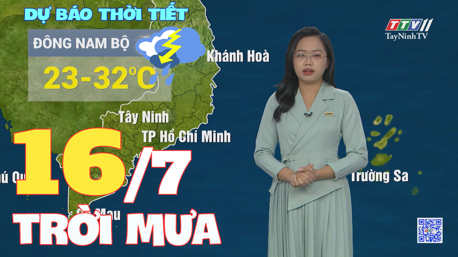 Bản tin thời tiết 16-7-2024 | TayNinhTVENT