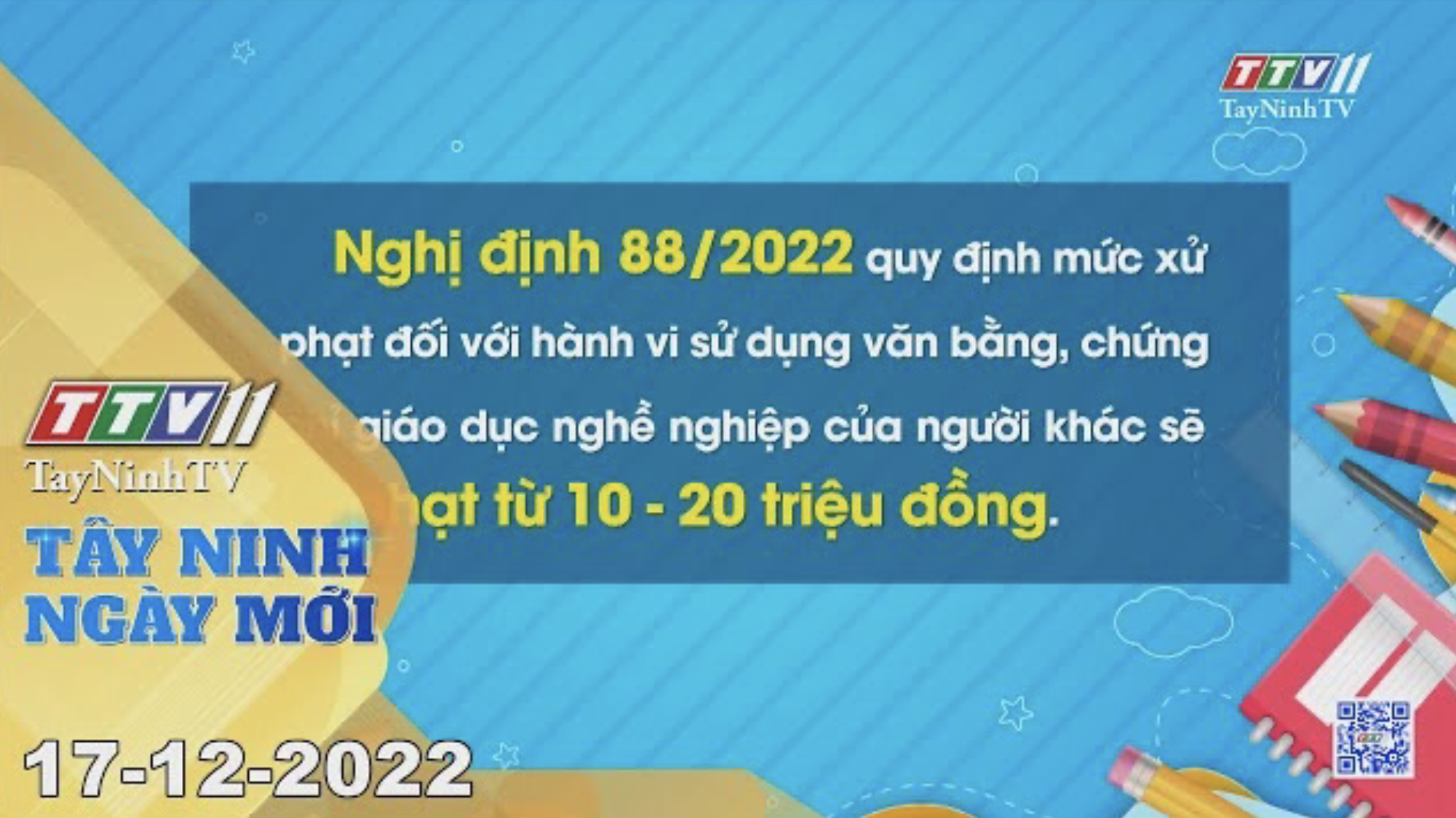 Tây Ninh ngày mới 17-12-2022 | Tin tức hôm nay | TayNinhTV