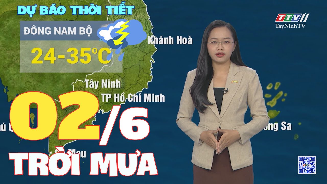 Bản tin thời tiết 02-6-2024 | TayNinhTVENT