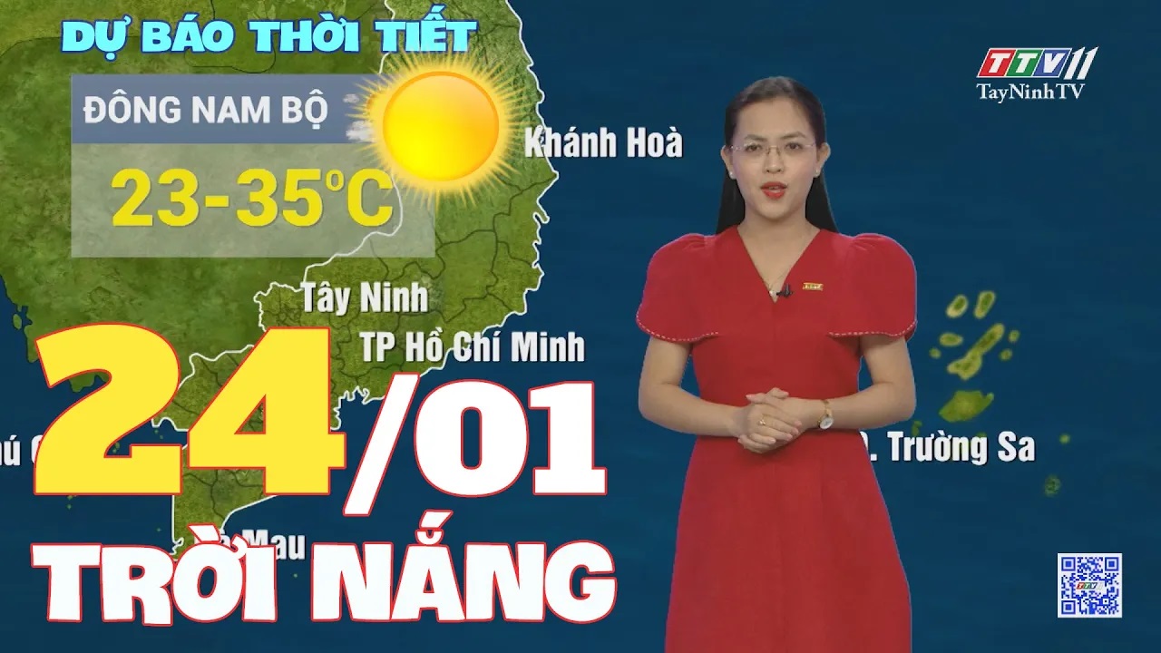 Bản tin thời tiết 24-01-2024 | TayNinhTVEnt