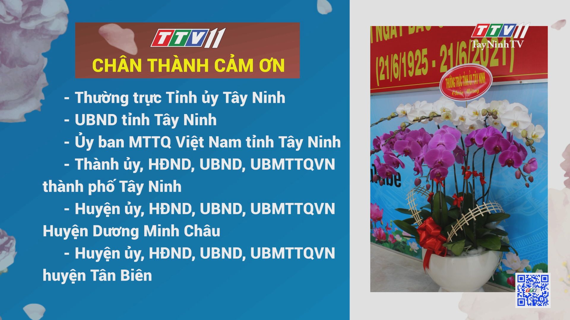 TTV11 chân thành cảm ơn những lời chúc mừng nhân ngày 21/6 | THƯ CẢM ƠN | TayNinhTV