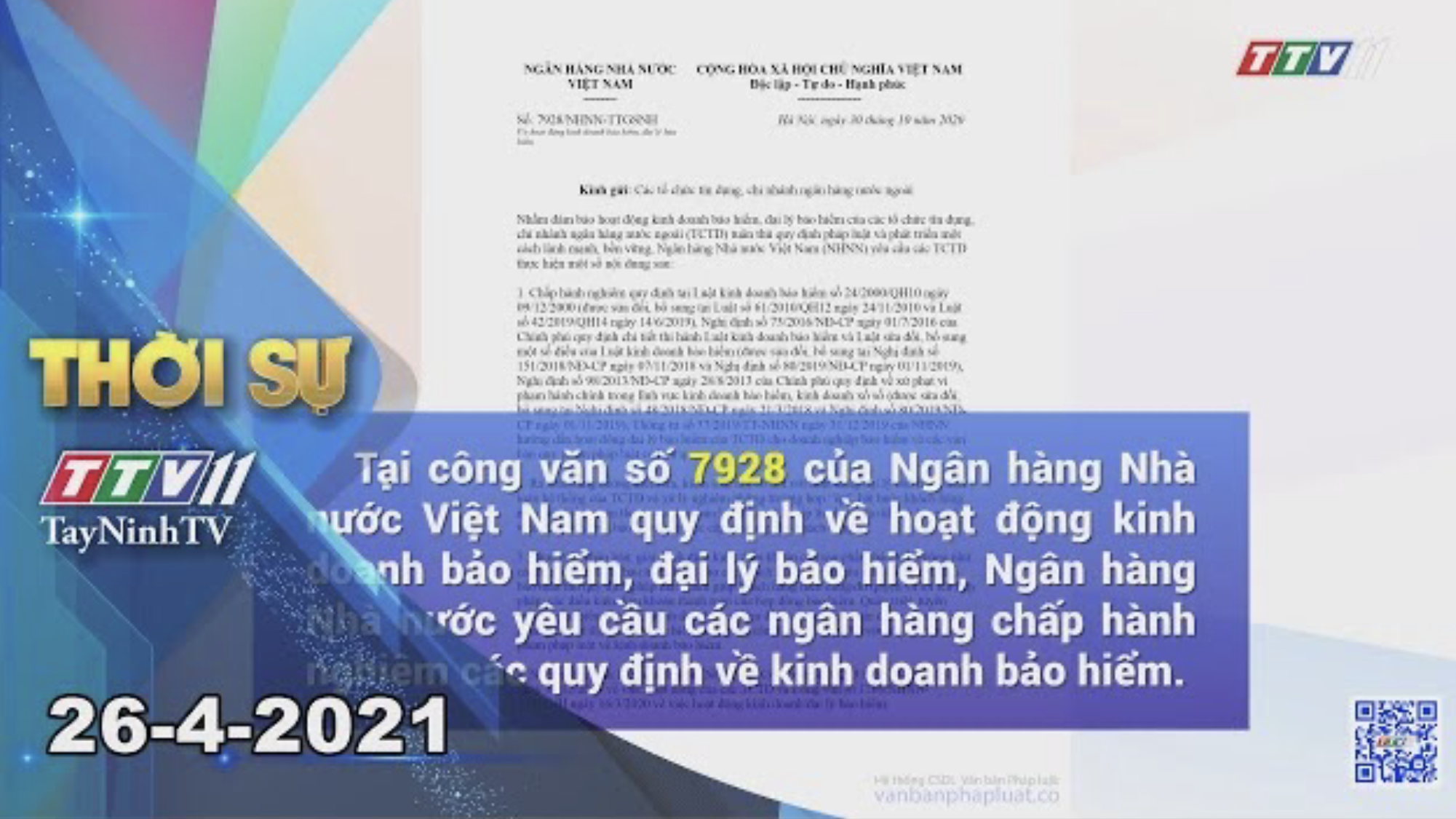 Thời sự Tây Ninh 26-4-2021 | Tin tức hôm nay | TayNinhTV