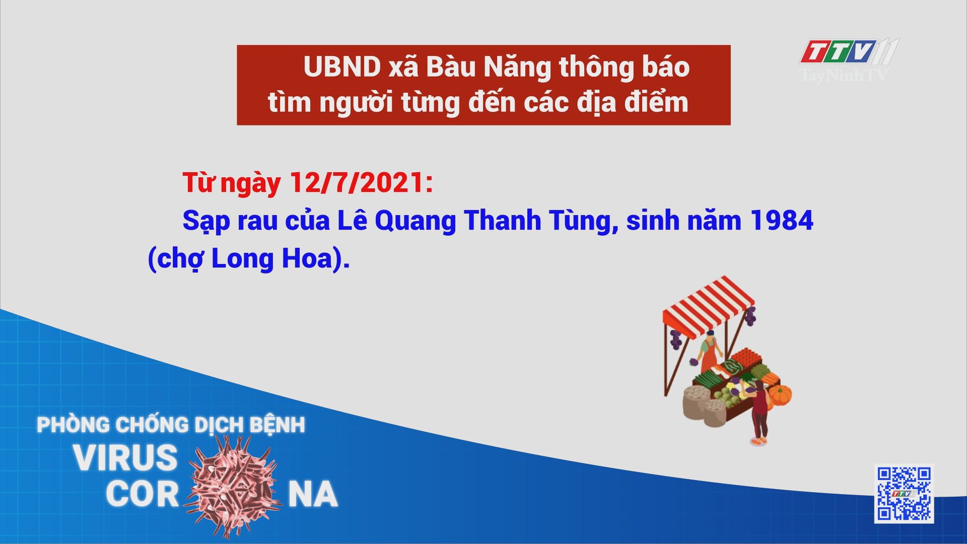 UBND xã Bàu Năng thông báo tìm người từng đến các địa điểm | THÔNG TIN DỊCH COVID-19 | TayNinhTV
