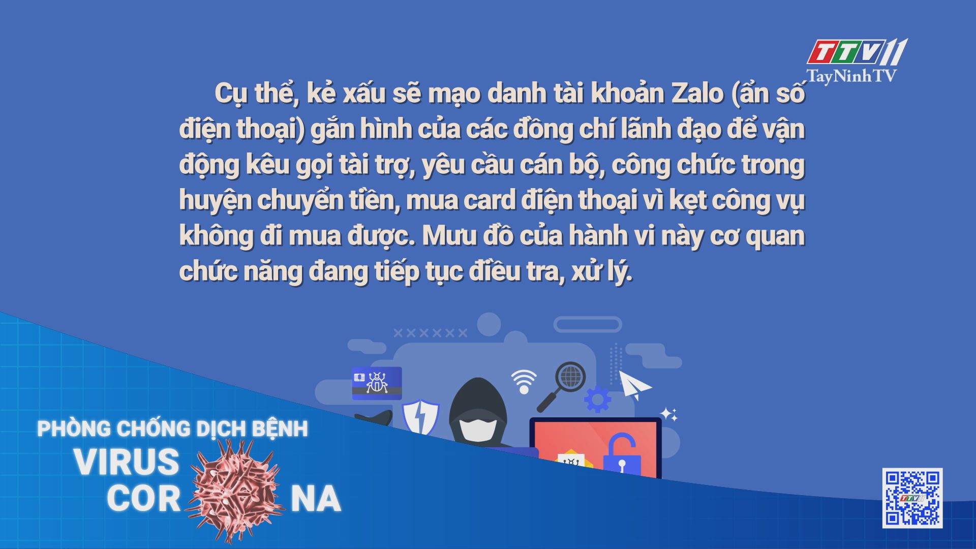 Cảnh giác với tài khoản Zalo mạo danh lãnh đạo kêu gọi tài trợ | THÔNG TIN DỊCH COVID-19 | TayNinhTV