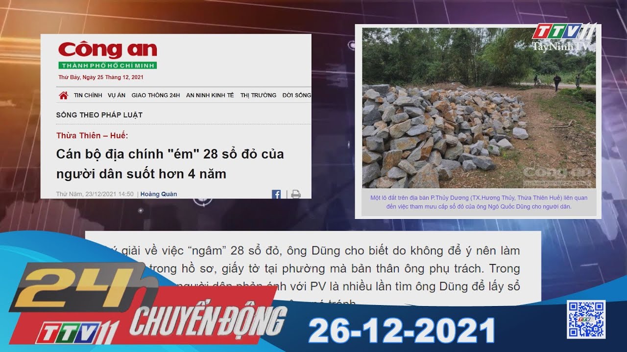 24H CHUYỂN ĐỘNG 26/12/2021 | Tin tức hôm nay | TayNinhTV