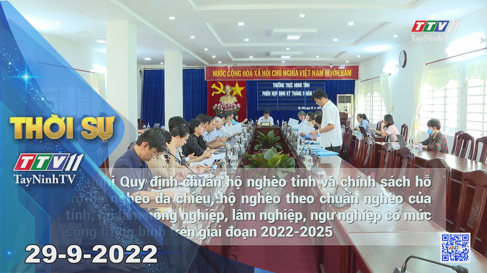 Thời sự Tây Ninh 29-9-2022 | Tin tức hôm nay | TayNinhTV