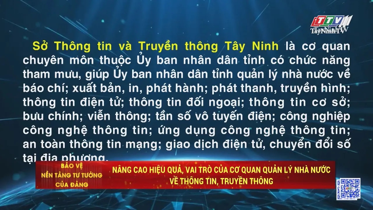 Nâng cao hiệu quả, vai trò của cơ quan quản lý Nhà nước về thông tin, truyền thông | TayNinhTV