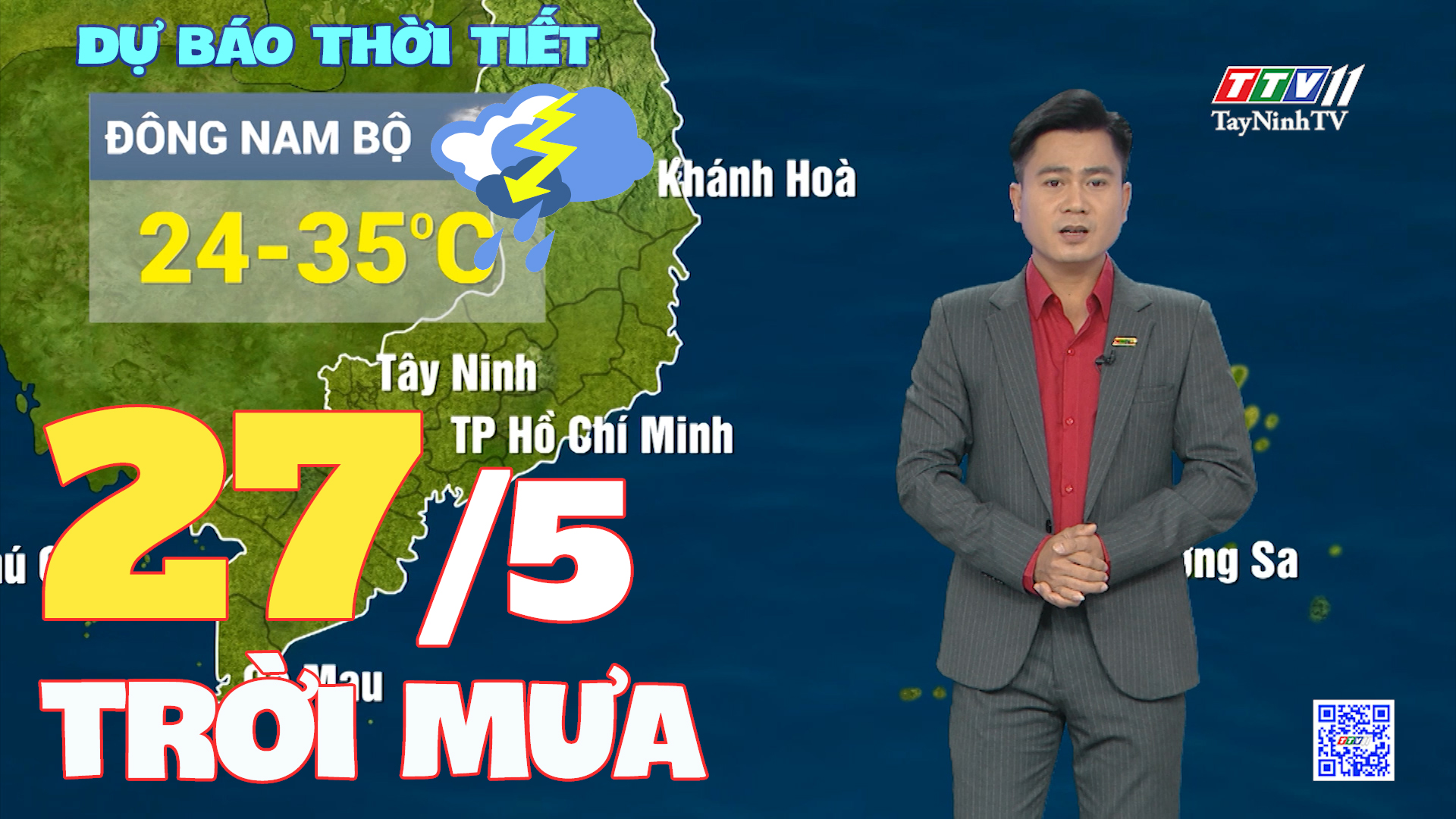 Bản tin thời tiết 27-5-2024 | TayNinhTVENT